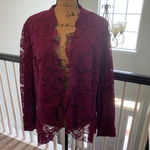 NWT Torrid Lacy Purple Jacket 2XL
